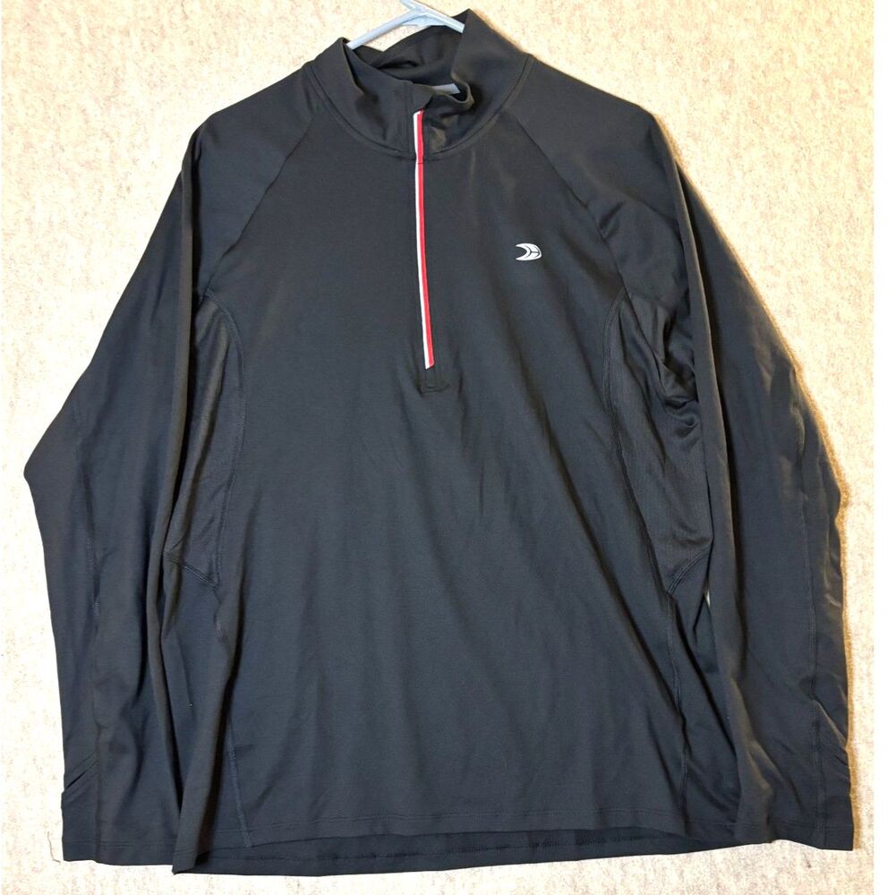 Champion Athletics Men’s L Black 1/4 Zip Pullover NWT Performance